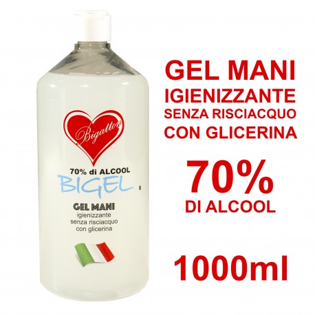 Gel Igienizzante mani senza risciacquo 70% di alcool 250ml X6
