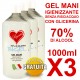 Gel Igienizzante mani senza risciacquo 70% di alcool 250ml X6